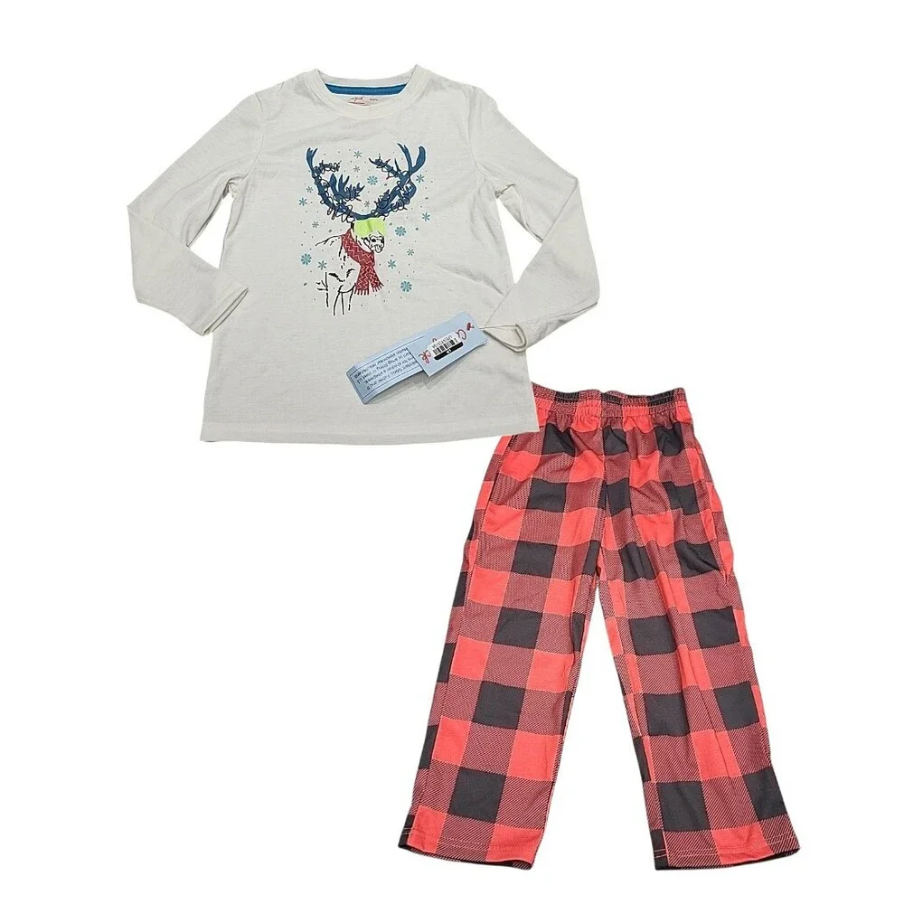 Cat and Jack Kids' Sleepwear Girl Boys Pajama Set X-Small Size 4/5 Top w Pants